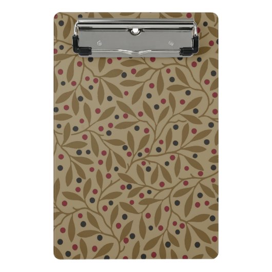 Leaf Berry Classic Hübsches Muster Kunst Mini Klemmbrett (Vorderseite)