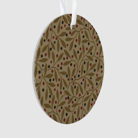 Leaf Berry Classic Hübsches Muster Kunst Ornament (Vorderseite)