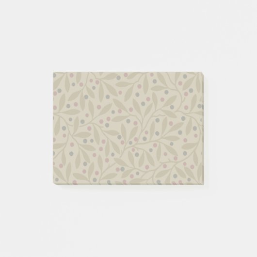 Leaf Berry Classic Hübsches Muster Kunst Post-it Klebezettel (Vorderseite)