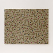 Leaf Berry Classic Hübsches Muster Kunst Puzzle (Horizontal)