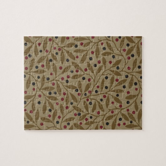 Leaf Berry Classic Hübsches Muster Kunst Puzzle (Horizontal)