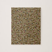 Leaf Berry Classic Hübsches Muster Kunst Puzzle (Vertikal)
