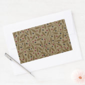 Leaf Berry Classic Hübsches Muster Kunst Rechteckiger Aufkleber (Umschlag)