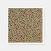 Leaf Berry Classic Hübsches Muster Kunst Serviette (Vorderseite)