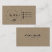 Leaf Bio Beauty Business Card Visitenkarte (Vorne/Hinten)