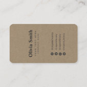 Leaf Bio Beauty- und Kosmetikkarte Visitenkarte (Rückseite)