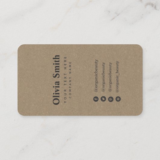 Leaf Bio Beauty- und Kosmetikkarte Visitenkarte (Rückseite)