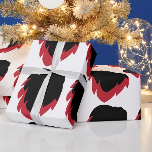 Leaf Black Red Leaf Geschenkpapier (Feiertage)