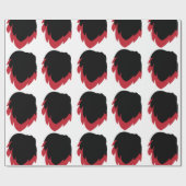 Leaf Black Red Leaf Geschenkpapier (Flach)