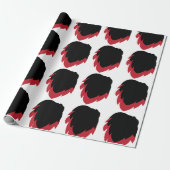 Leaf Black Red Leaf Geschenkpapier (Ungerollt)