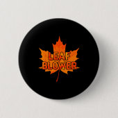 Leaf Blower Autumn Funny Halloween Matching Couple Button (Vorderseite)