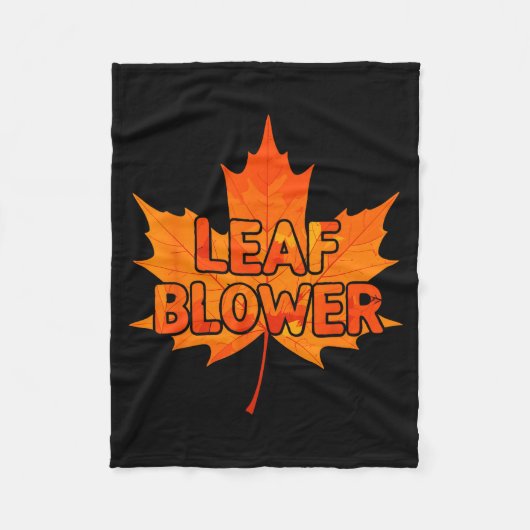 Leaf Blower Autumn Funny Halloween Matching Couple Fleecedecke (Vorderseite)