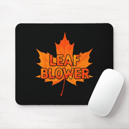 Leaf Blower Autumn Funny Halloween Matching Couple Mousepad (Mit Mouse)