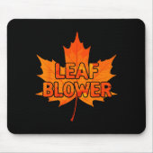 Leaf Blower Autumn Funny Halloween Matching Couple Mousepad (Vorne)