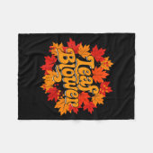 Leaf Blower Autumn Season Falling Leaves Cleanup G Fleecedecke (Vorderseite (Horizontal))