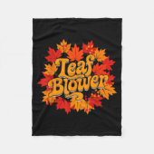 Leaf Blower Autumn Season Falling Leaves Cleanup G Fleecedecke (Vorderseite)