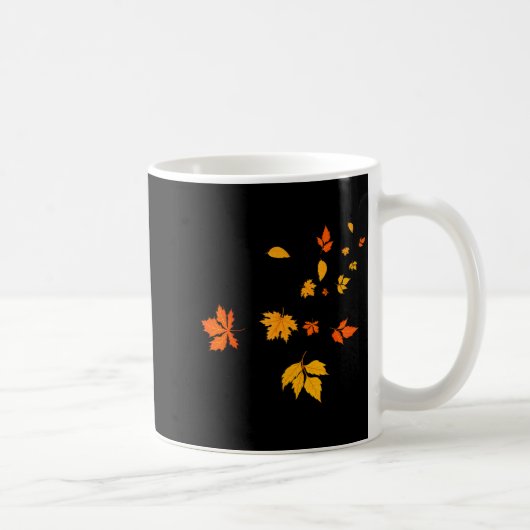 Leaf Blower Fall Leaves Funny Halloween Couple Mat Kaffeetasse (Rechts)
