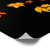 Leaf Blower Fall Leaves Funny Halloween Couple Mat Poster (Ecke)
