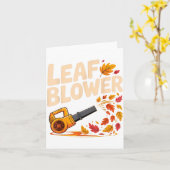 Leaf Blower Funny Autumn Fall Season Humor Karte (Gelbe Blume)