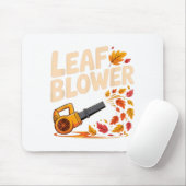 Leaf Blower Funny Autumn Fall Season Humor Mousepad (Mit Mouse)