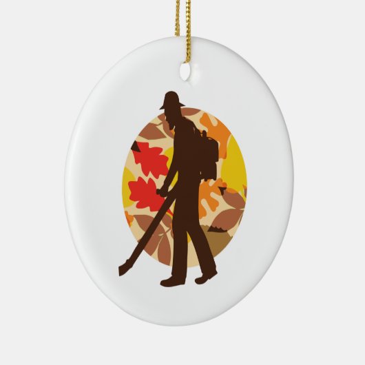 Leaf Blower Keramik Ornament (Rechts)