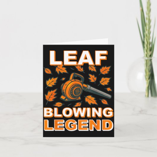 Leaf Blower Shirt Men Funny Lawn Care Leaf Blowing Karte (Vorderseite)
