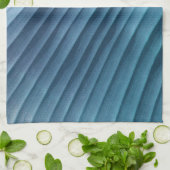 Leaf Blue Diagonal Handtuch (Gefaltet)