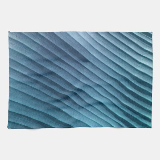 Leaf Blue Diagonal Handtuch (Horizontal)