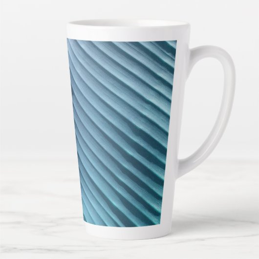 Leaf Blue Diagonal Milchtasse (Rechts)