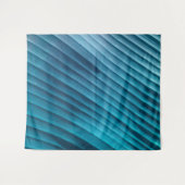 Leaf Blue Diagonal Wandteppich (Vorderseite (Horizontal))