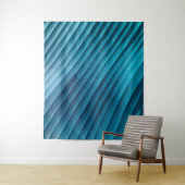 Leaf Blue Diagonal Wandteppich (Beispiel)