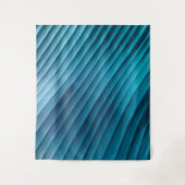 Leaf Blue Diagonal Wandteppich (Vorderseite)