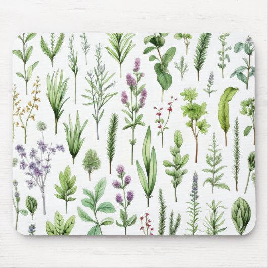 Leaf Blume Kraut Mousepad (Vorne)