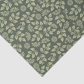 Leaf Blume Muster Sunroom Decoupage Sage Green Seidenpapier (Ausschnitt)