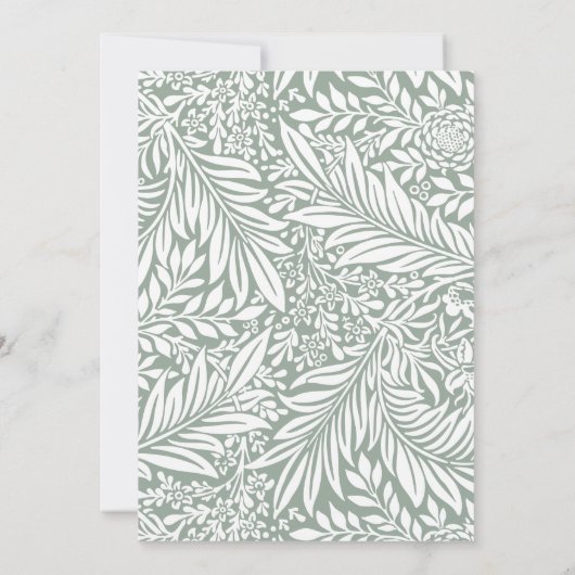 Leaf Blumendusche Einladung (Rückseite)