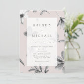 Leaf boho botanische Hochzeit Einladung (Stehend Vorderseite)