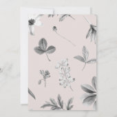 Leaf boho botanische Hochzeit Einladung (Rückseite)