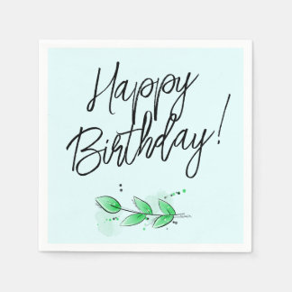Leaf Botanical Birthday Serviette
