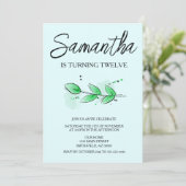 Leaf Botanical Einladung (Stehend Vorderseite)