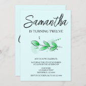 Leaf Botanical Einladung (Vorne/Hinten)