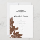 Leaf Briefmarke Hochzeit Probe Dinner Einladung (Vorderseite)