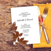 Leaf Briefmarke Hochzeit Probe Dinner Einladung