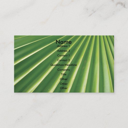 Leaf Business Card Visitenkarte (Vorderseite)