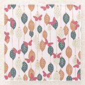 Leaf & Butterfly im Boho Style Untersetzer (Vorderseite)