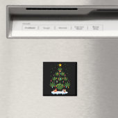 Leaf Christmas Tree Weed Stoner Xmas Premium Magnet (In Situ (Geschirrspüler))