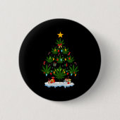 Leaf Christmas Tree Weed Stoner Xmas Premium Tri-b Button (Vorderseite)