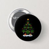 Leaf Christmas Tree Weed Stoner Xmas Premium Tri-b Button (Vorne & Hinten)