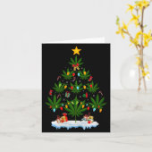 Leaf Christmas Tree Weed Stoner Xmas Premium Tri-b Karte (Gelbe Blume)