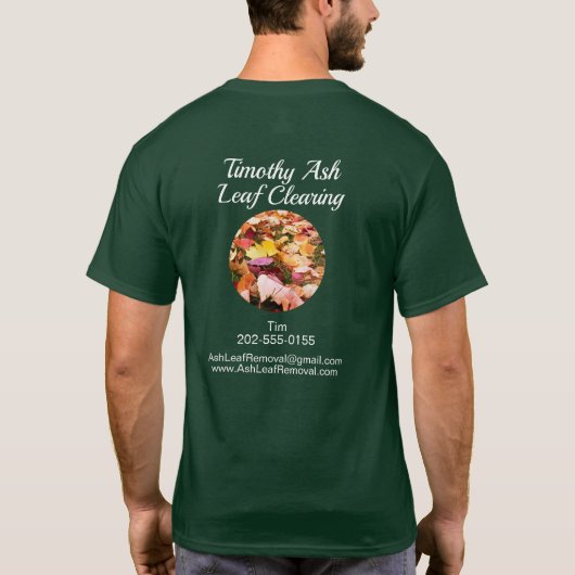 Leaf-Clearing-Abbaugeschäft T-Shirt (Rückseite)