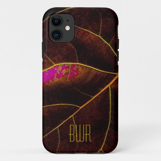 Leaf Closeup in Burgund Case-Mate iPhone Hülle (Rückseite)